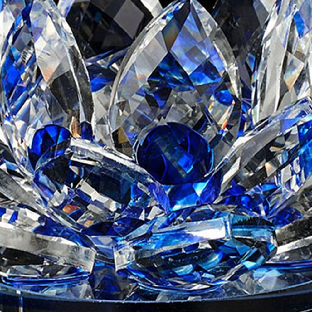 Crystal Lotus Flower Figurine  - Paper Weight Crystal review and price